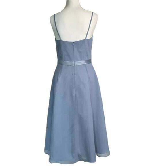 Da Vinci A Line Spaghetti Strap chiffon evening dress light blue sz 10 - Picture 3 of 11